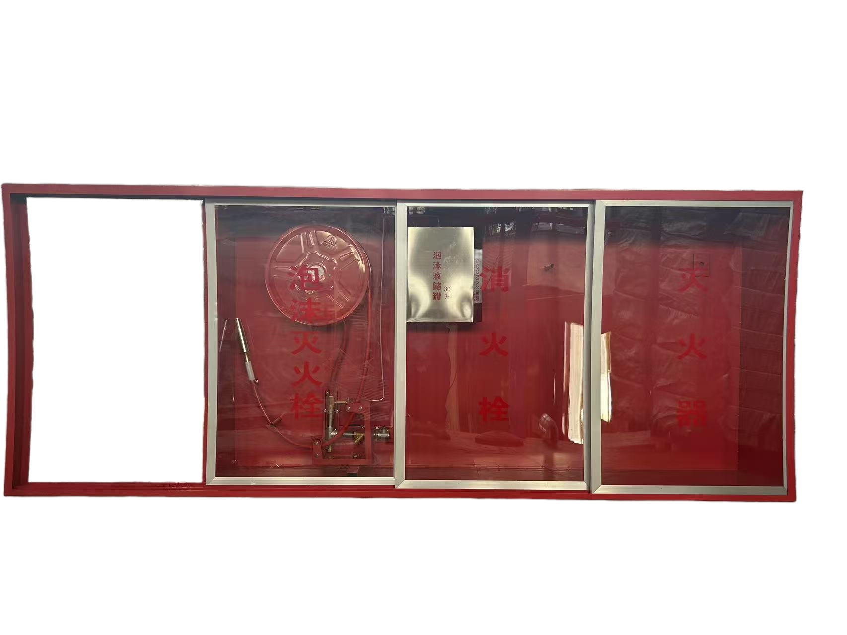 移门式3开泡沫消火栓箱