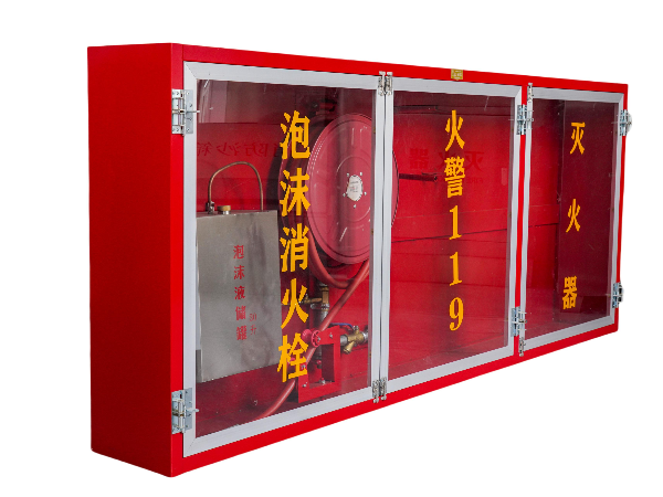 平开3玻璃门泡沫消火栓箱侧面图(1)